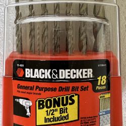 Black And Decker, General Purpose Drill Bit Set