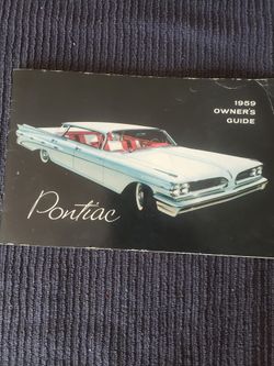 1959 PONTIAC ORIGINAL OWNERS MANUAL 