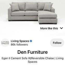 Light Beige Egan II Modern 93 Sectional Sofa with Reversible