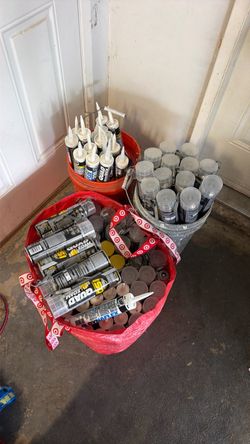 Large Lot of Caulk and Foam Sealant Tubes