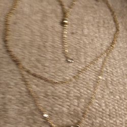 Gold Double Chain Necklace