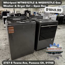 Whirlpool WTW8127LC & WGD8127LC Gas Washer & Dryer Set – Open Box – $1,849.99 