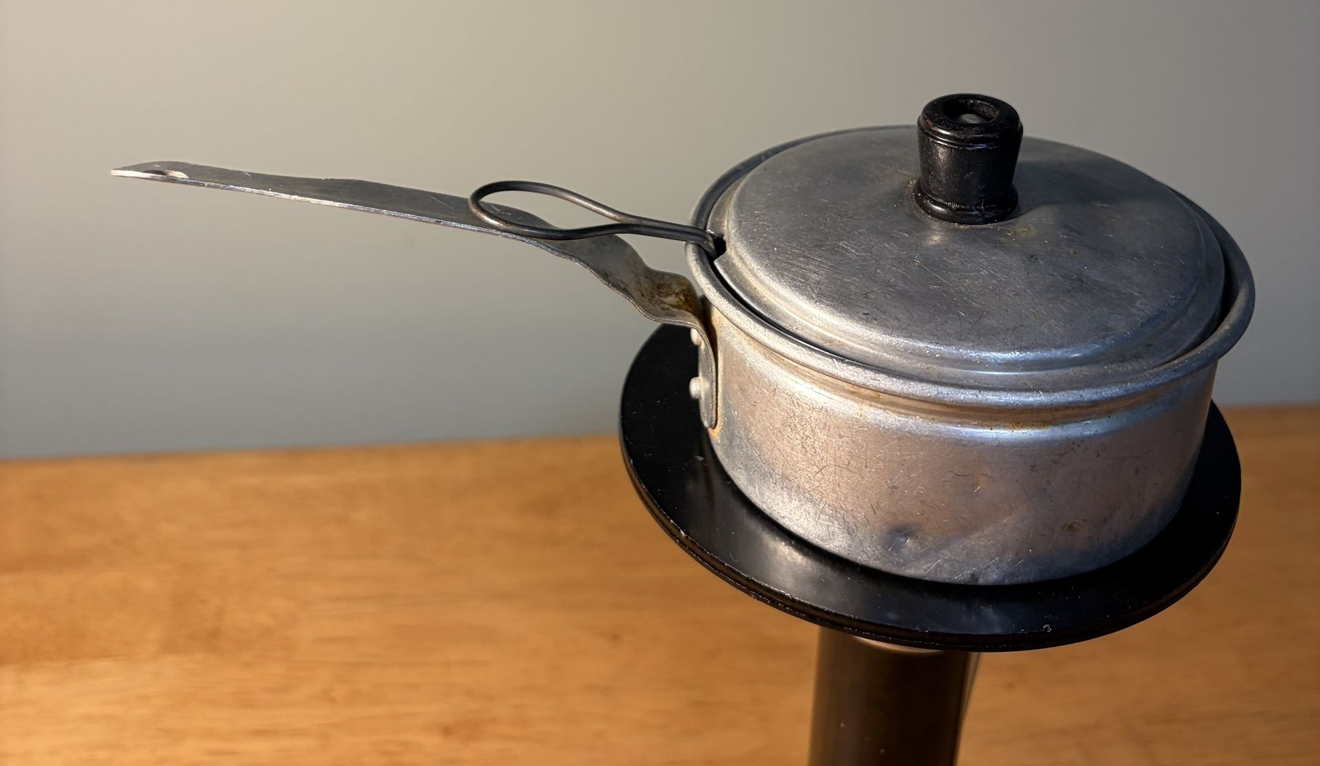 Vintage Egg Poacher Aluminum single egg Small Saucepan vintage antique kitchen decor gift.