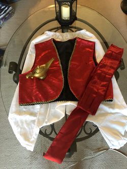 Desert Prince-Aladdin-Genie-4pc-Halloween Costume-Vest Pants Belt