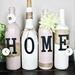 HOME bottle decor set - Mauve 
