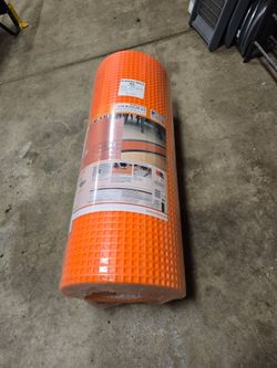 Orange Schluter-DITRA underlayment roll & partial roll
