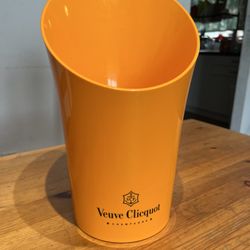 Authentic Veuve Clicquot Orange Acrylic Champagne Ice Bucket Cooler – Slanted Rim Barware