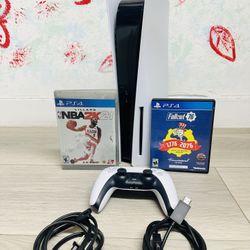 Sony PlayStation 5 Disc Edition - 825GB , Bonus 2 Game  ( Used Very New  )