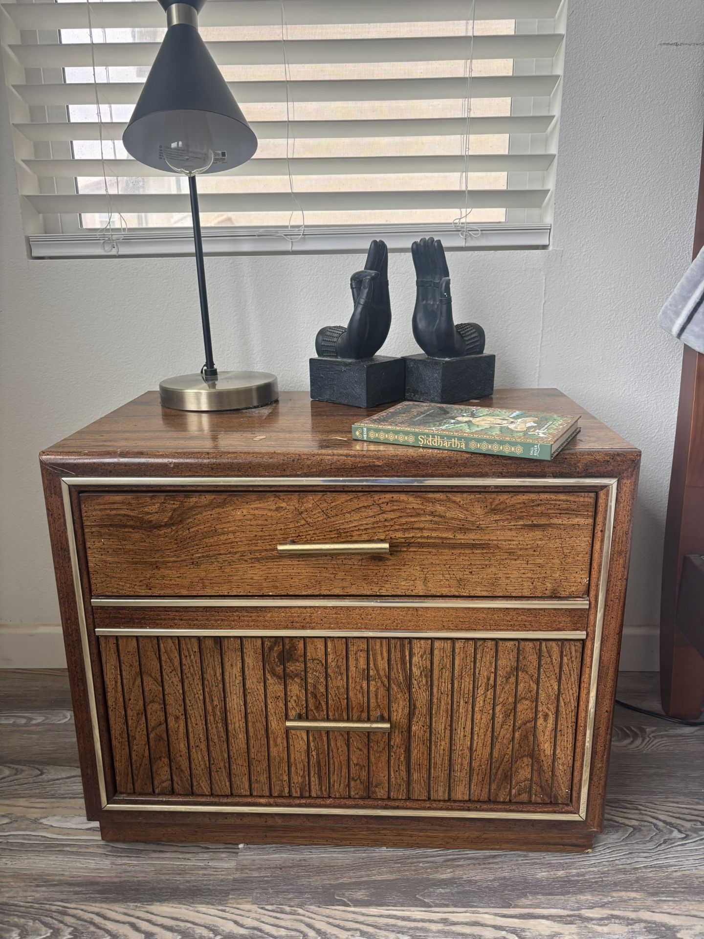 Real Wood Vintage End Table 