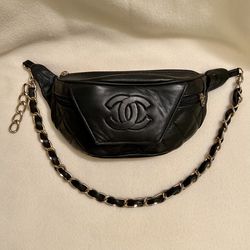 RARE Vintage Leather Fanny Pack Waist Bum Bag
