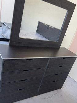 8 Drawer Kathy Grey With Mirror 