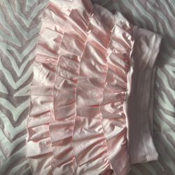 Light Pink Mini Skirt Ruffles 