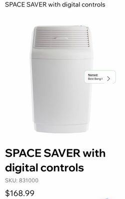 Air Care SPACE SAVER with digital controls
