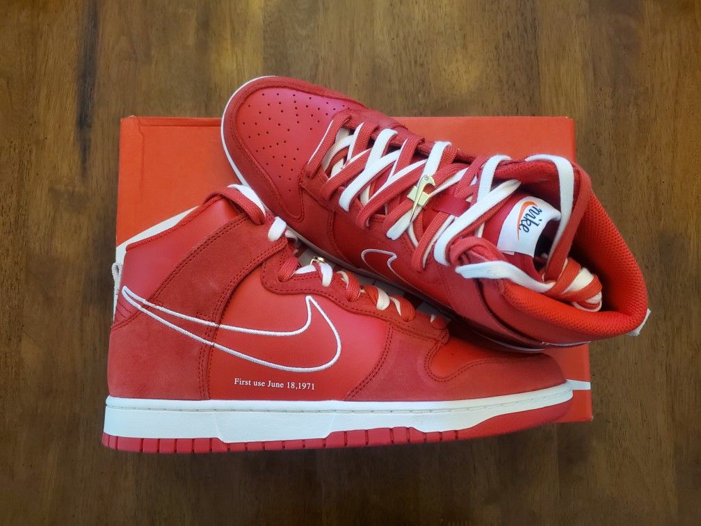 red dunk high first use