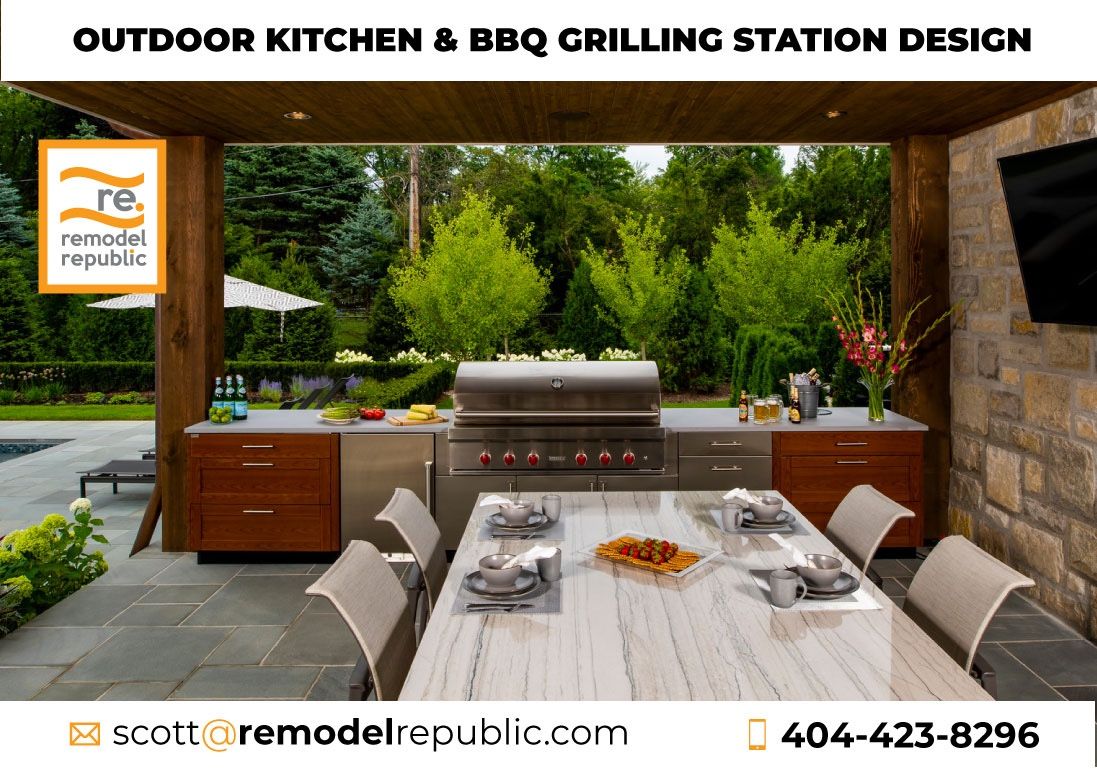 Outdoor Kitchen & BBQ Grilling Station Design