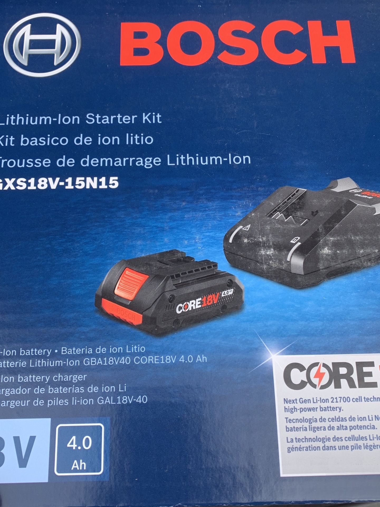 Bosch 18v 4ah battery and charger