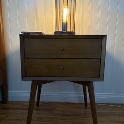 West Elm Mid-Century Nightstands, Acorn