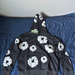  Denim tears cotton hoodie - Black and white