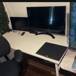 Gaming Desk , Monitor And Chair 
