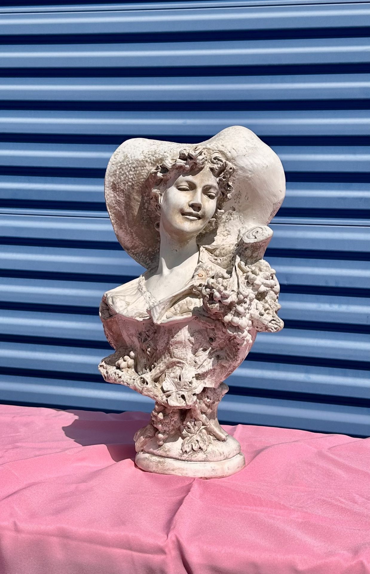 Vintage Bust Statue - Lady of the Grapes