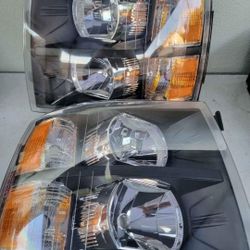 07-13 Chevrolet Silverado Headlights Luces Micas Calaveras Faros Faroles Headlamps Chevy