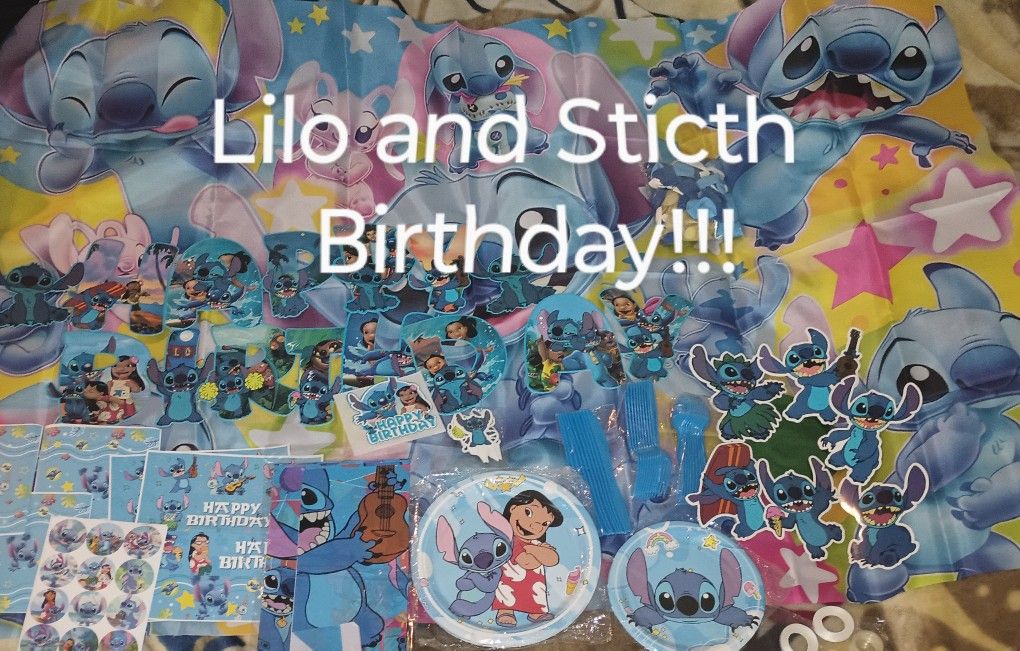 Lilo And Stitch Birthday Party Decorations, Tableware, And DIY Crafting Stickers