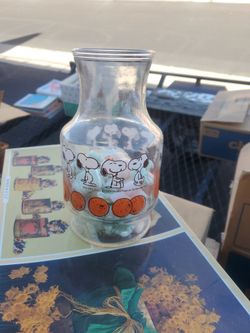 1958 Schulz - Snoopy Glass Pitcher