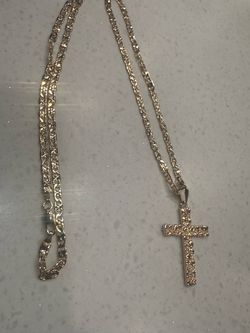 Gold cross chain