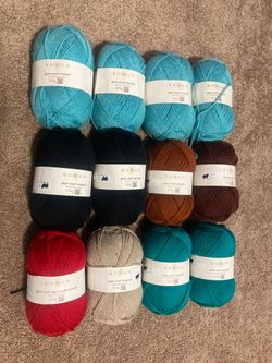 Rowan and Carlton pure wool dk and super wash worsted yarn