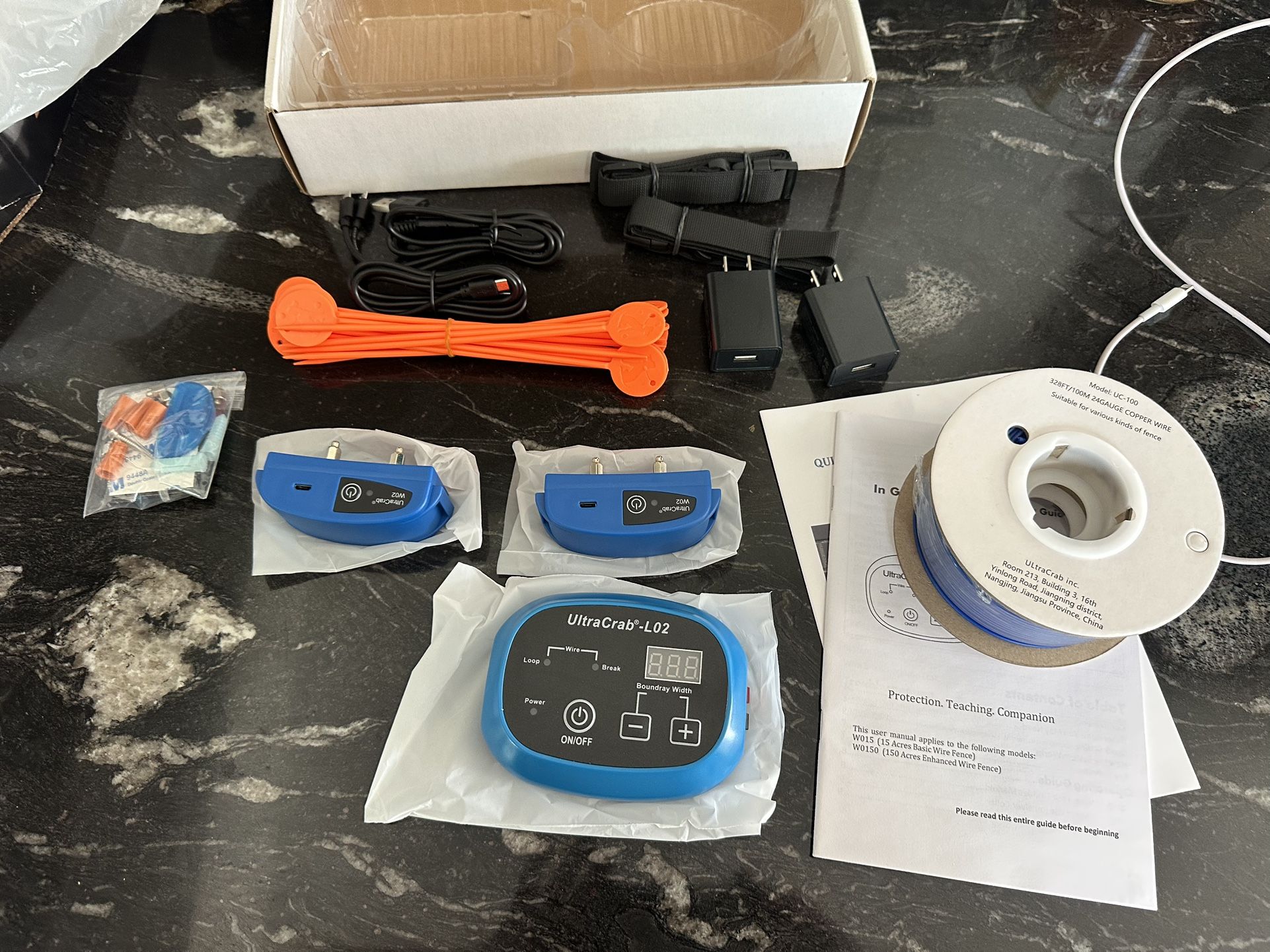 New dog collar fence control for two dogs