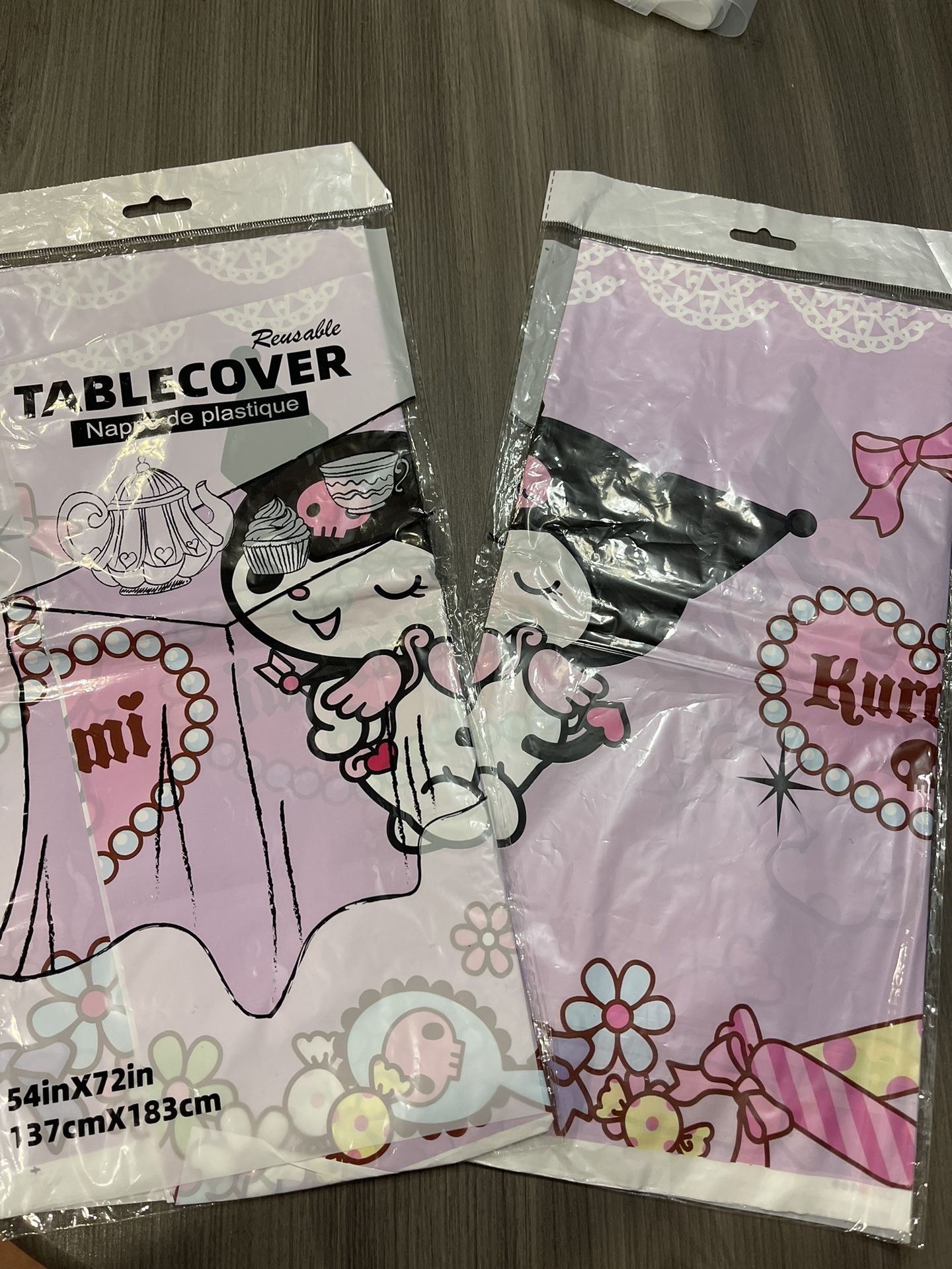 2 Kuromi Plastic Tablecloth