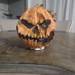 Spooky Orange Pumpkin Decor Scary Pumpkin Head Halloween Mask