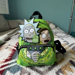 Rick And Morty Leather Mini Backpack