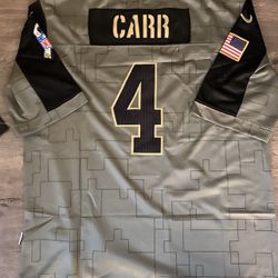 Derek Carr Raiders Salute To Service Jersey Brand New Mens Medium 2X 3X for Sale in San Jose CA OfferUp