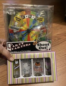 New Shout Out party Drinking game with extra shot glasses $12