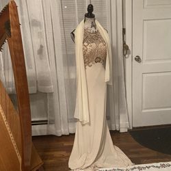 Art Deco Style Beaded Dress And Shawl
