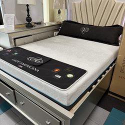 Queen Bed Room Set( Includes Queen Bed Frame, Dresser, Mirror, 1 Night Stand) ON SALE