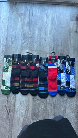 8 New with tags Stance NBA Team Crew Socks lot – 8 Pairs clippers bucks mavericks heat magic hawks