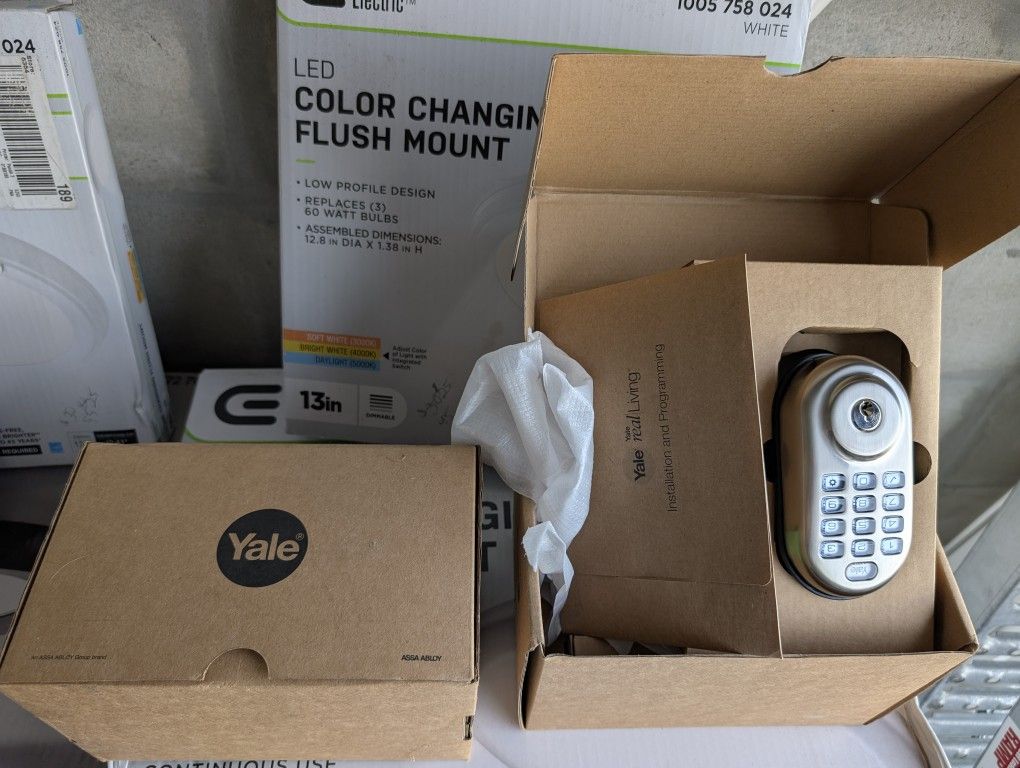 Two Brand New Yale Electric Door Locks With Warranty