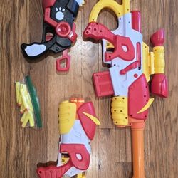 Ryan's World Dart Tag Panda 6 Shot Foam Blasters Ranger Build And Blast Nerf Balster Gun Rifle