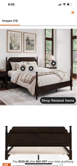 Brand new in the box queen bed frame