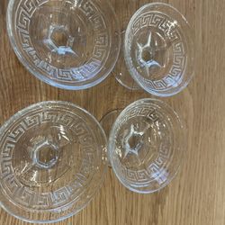 Heisey Greek Key individual footed almond dish Set Of 4