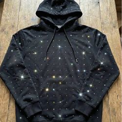 Black Rhinestone Hoodie S/M 