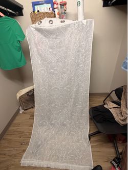 White Sheer Curtain Panel with Grommet Top