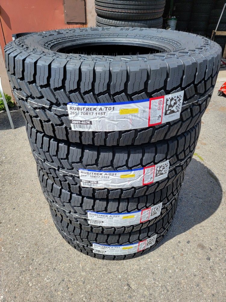 265 70 17 NEW TIRES TACOMA 4RUNNER TUNDRA SEQUOIA SILVERADO SUBURBAN AVALANCHE TAHOE SIERRA F150 RUBICON GLADIATOR 