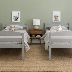 New Transitional Bunk Beds - Solid Wood Grey