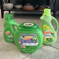 Gain Flings, Gain Fabric Softener, Gain Detergent