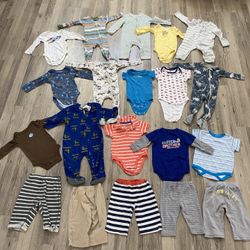 A Lot Of Baby Boy Clothes 