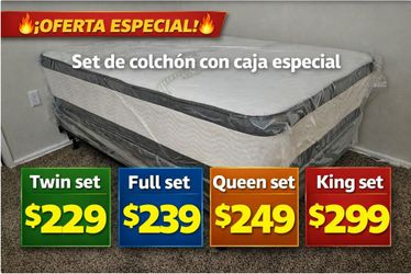 Double sided pillowtop mattress boxspring special