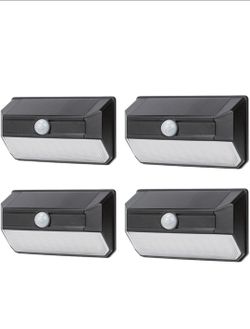 Home Zone Living 4PK Mesh Solar LED Security Wall Pack Light